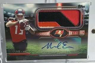 2014 Mike Evans Topps Auto Jumbo Patch Rc 16/20 Ssp Autograph Rookie Buccaneers