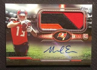 2014 MIKE EVANS TOPPS AUTO JUMBO PATCH RC 16/20 SSP Autograph Rookie BUCCANEERS 3