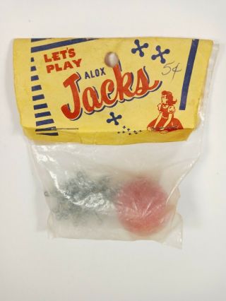 Vintage Alox Mfg.  Co.  St.  Louis Jacks Set.  Jax And Ball