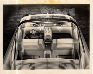 1953 Lincoln - Mercury Xl - 500 Interiror Press Release Photo - Rare