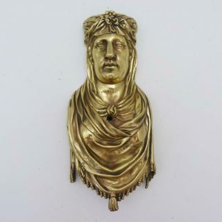 Antique Large French Gilt Bronze Furniture Mount In The Form Of Arabesque Male