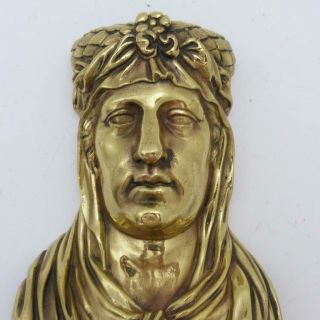 ANTIQUE LARGE FRENCH GILT BRONZE FURNITURE MOUNT IN THE FORM OF ARABESQUE MALE 2
