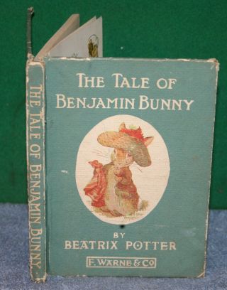 Vintage Book - The Tale Of Benjamin Bunny By Beatrix Potter 1904 F.  Warne & Co