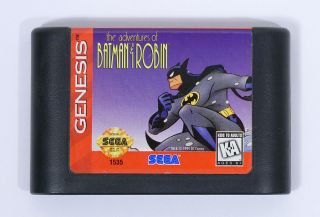 Vtg Adventures Of Batman & Robin Sega Genesis Game Cartridge & Return