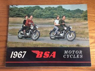 Vintage 1967 Bsa Motorcycles Sales Brochure