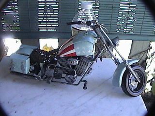 Mini Harley Davidson Sportster With Saddle Bags 14 " X 8 " High Motorcycle Model