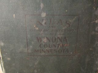 1913 WINONA ATLAS & FARMERS DIRECTORY ELBA HOMER HART ST CHARLES MINNESOTA BOOK 2