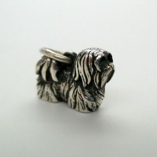 Vintage Shih Tzu Charm For Bracelet Sterling Silver Dog Breed Pendant Jewelry