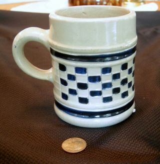 Vintage Williamsburg Miniature Stoneware Pottery Mug Tankard Tavern