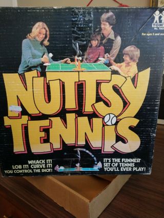 Vintage 1974 Tomy Nuttsy Tennis Plastic Action Game Complete 1970 