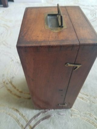 Antique Empty Wood Box Case London Uk Watson & Sons Microscope Parts