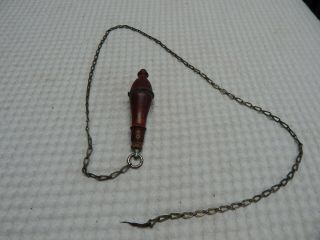 Vintage 5 " Toilet Pull Chain With Wood Handle