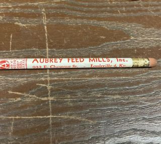 Vintage Aubrey Feed Mills Red A Feed Pencil Louisville Ky
