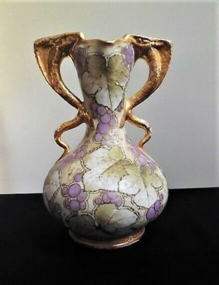 Antique Austrian Art Nouveau Amphora Vase - Riessner,  Stellmacher & Kessel