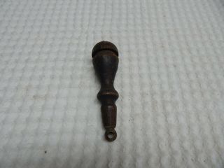 Vintage 5 " Toilet Pull Chain Brass/wood Handle
