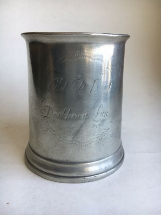 Antique Pewter Mug By William Shayler Of London,  C.  1734 - 1743