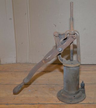 Very Rare J L & S Mfg Clifton Springs Ny Brass Air Pump Antique Auto Tool