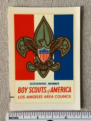Vintage 1950s Los Angeles Area Council Boy Scout Decal Laac Sticker Bsa Camp Ca