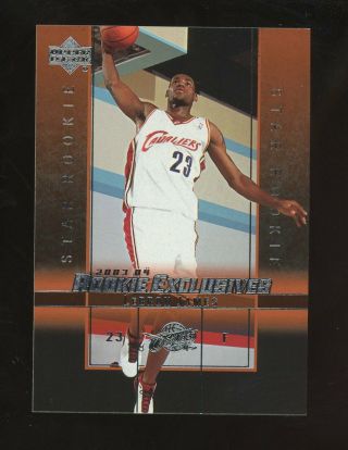 2003 - 04 Upper Deck Star Rookie Exclusives 1 Lebron James Cleveland Cavaliers Rc