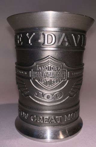 Harley - Davidson Pewter Limited Edition Shot Glass,  1903 - 2003,  100 Years Of Great