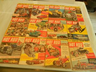 Vintage Hot Rod Magazines,  1958 Full Year
