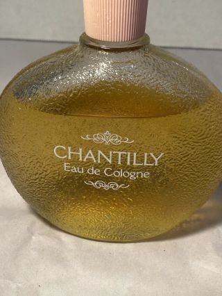 Vintage Chantilly Eau De Cologne Perfume Houbigant 7.  75 Oz 80 Full Pink Lid