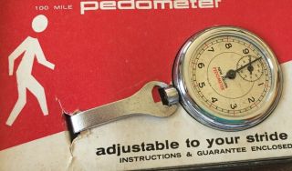 Vintage Haven 100 Mile Pedometer With Instructions