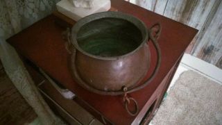 Antique Copper Kettle Cauldron Apple Butter Pot 1 Gallon 18th Century