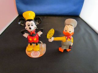 Vintage 1984 Tca Mickey Mouse 1986 Donald Duck Pride Lines Walt Disney Figurines