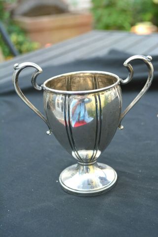 Antique Sterling Silver Loving Cup Trophy Art Nouveau Handles No Mono 1920s