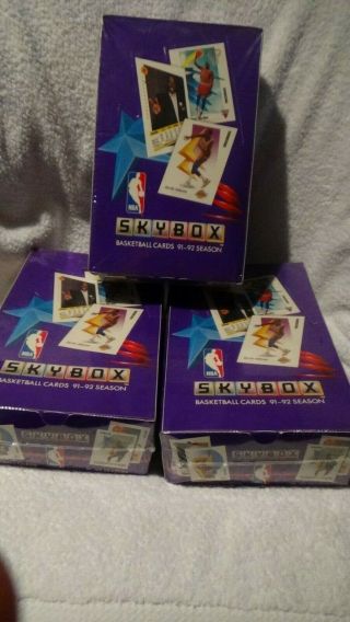 3 Boxes Of 1991 - 1992 Skybox Basketball Cards 108 Packs