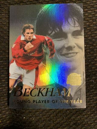 Merlin Gold 1998 G1 David Beckham Young Player Chase Football Trading Card