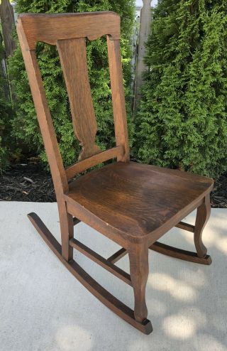 Antique Murphy Chair Company Detroit,  Mi 313 Oak Wood Rocking Chair Ladies Usa