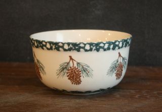 Vintage Folk Craft Pine Cone By Tienshan Pottery Soup Cereal Bowl