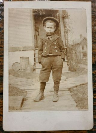 Antique 1800s Cdv Black African American Boy Child 19th Century Photograph