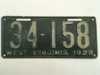 1928 West Virginia License Plate 100 All