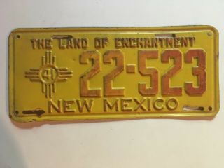 1941 Mexico License Plate 100 All Paint