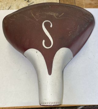 Vintage Schwinn Breeze Red And White S Seat Saddle