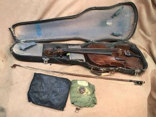 Antique Joh.  Bapt.  Schweitzer 1813 Violin W/ Bow & Case