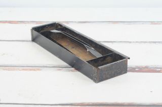 Vintage Toolbox Tray Black Metal Tray Tools Vintage Metal Decor Storage Tray