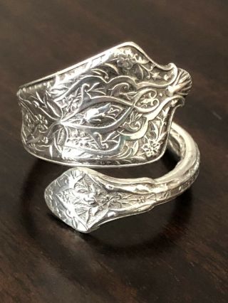Tiffany & Co Persian Sterling 1872 Antique Adjustable Spoon Ring Sz 7