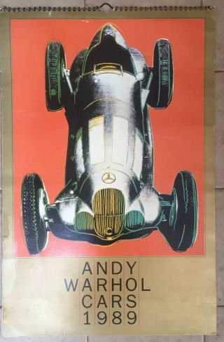Andy Warhol Mercedes Benz Calendar 1989,  Collectible Car Art Automobilia Vintage