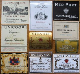 Vintage Wine & Liquor Bottle Labels 50 Different 1920s - 80s - Group 3 - French