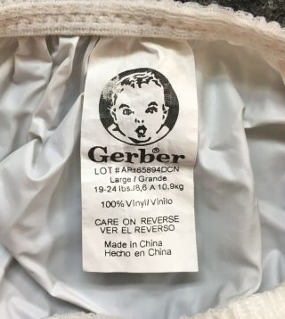 Vintage Gerber Rubber Plastic Vinyl Training Pants Size L 19 - 24Lb Baby Toddler 3