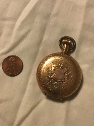 Antique Elgin Gold Filled Pocket Watch For Repair Only Non - Lovely Case