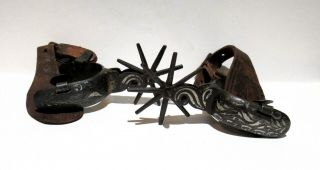 Antique Silver Inlaid Mexican Spurs