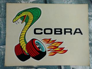 Vintage Fascal Cobra Decal 4 X 6 Inches