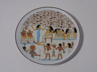 Vintage Plate Egyptian Banquet Exclusive Design By The Shafford Co Japan - 7.  5 "