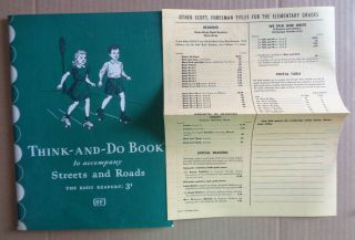 Vintage 1946 Think - And - Do Book Workbook Basic Readers 3/1 Near Dick & Jane