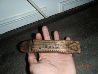 Mid 19th Century Sailor Made Marking Gauge/seam Rubber.  Scrimshaw